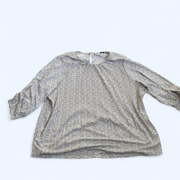 Adrianna Papell Tops - Adrianna-papell Women's Grey and Cream Blouse